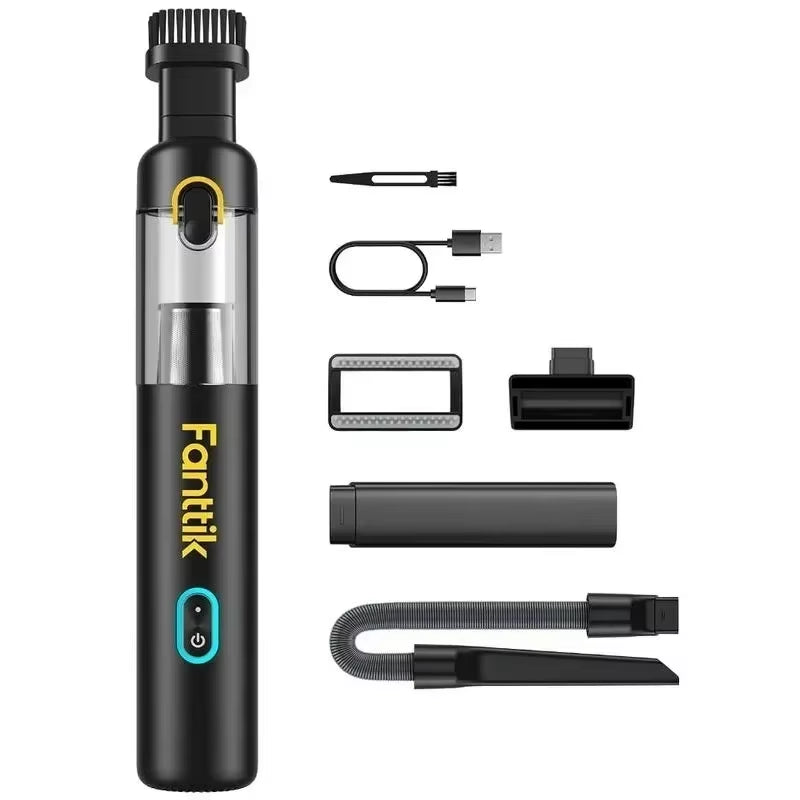 Fanttik Slim V8 Mate/V8 Apex Portable Cordless Car Vacuum 12000Pa/30Aw Robustclean Mini Vacuum with Flexible Hose and Pet Brush